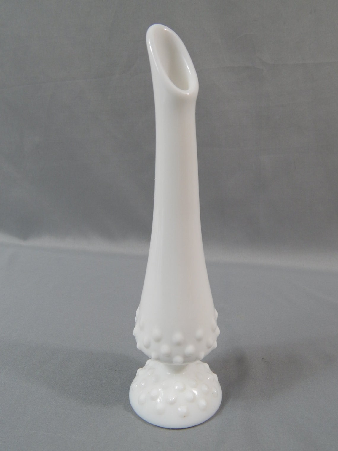 Vintage Hobnail Opaque Milk Glass Bud Vase Asymmetric Circa Etsy