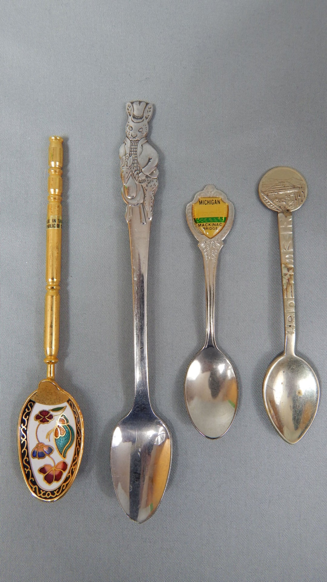 Vintage Group of Miniature Spoons, Souvenir Spoons, Instant Collection