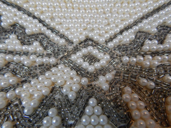 Lovely Beaded Vintage Evening Handbag Purse, Sati… - image 2