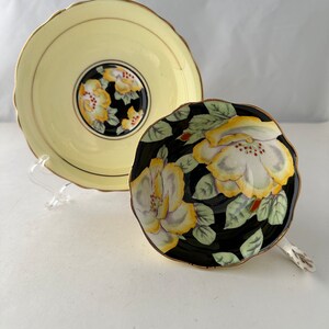 Gorgeous and Rare Vintage Paragon Double Warrant Teacup and Saucer, Circa 1940s