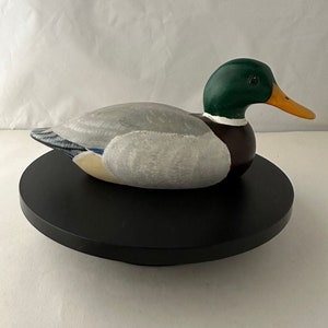 Handsome Vintage Hand Carved and Painted Mallard Duck Decoy, Artist Signed