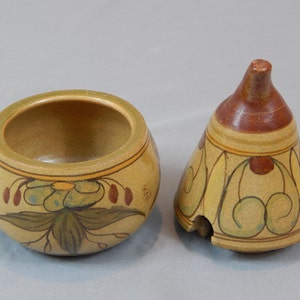 Gorgeous Portuguese Pottery Jar, Pot, Artist Signed - Stylized, Vintage, Polychrome , Portugal Pottery, Folk Art