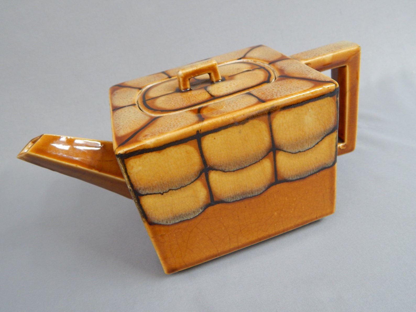 Gorgeous and Unusual Antique Japanese Man's Rectangular Teapot ...