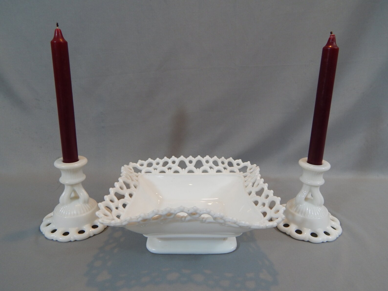 Lovely Pair of Westmoreland Milk Glass Candle Holders Doric Etsy