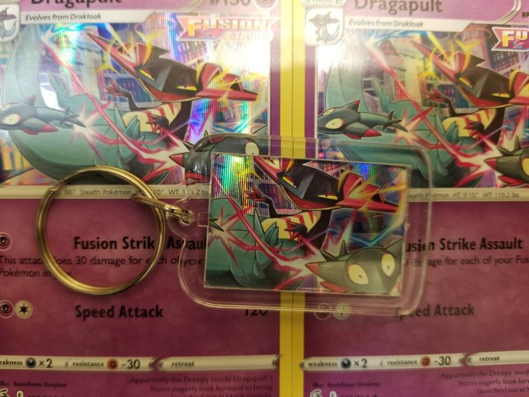 Dragapult and Dreepy Pokemon Keychain Etsy