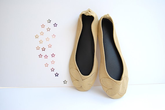 suede ballet shoes