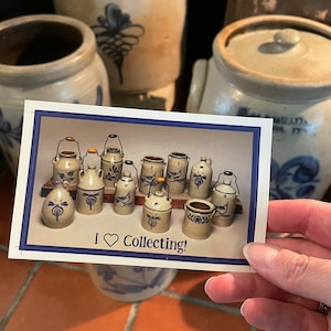I Love Collecting! 2 3/4&quot; x 4 1/2&quot; Miniature Pottery Stoneware Sticker