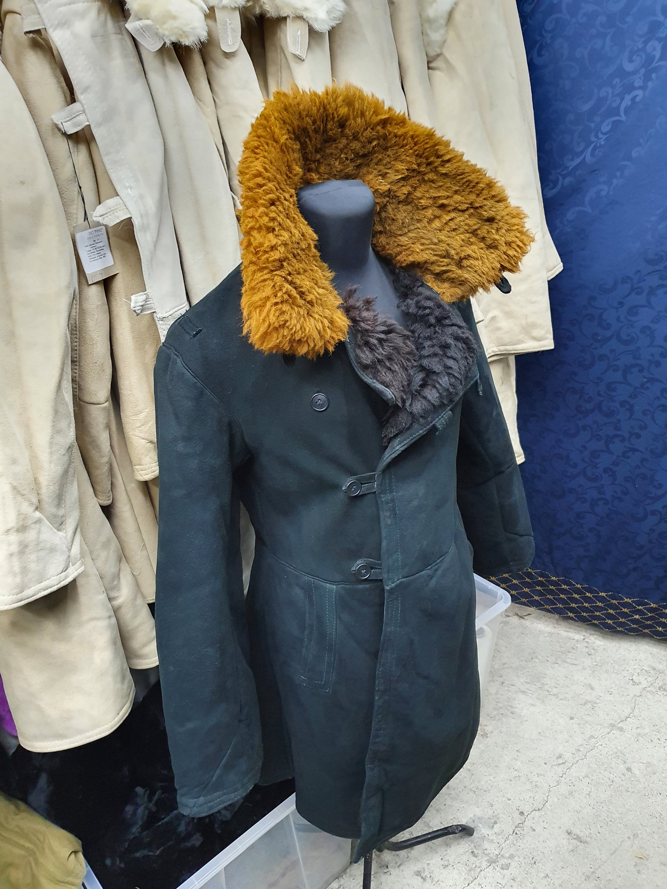 Military Jacket Russian Army Shearling overcoat Leather Winter Etsy