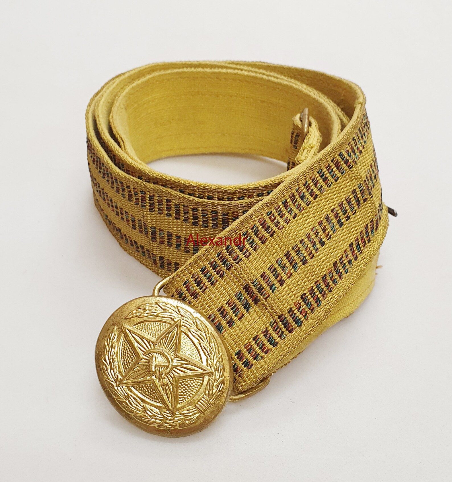 Original Soviet Military Russian Army Soldier dress Belt Gold Etsy