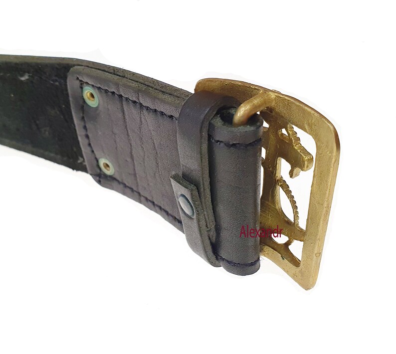 Military Army Naval Belt Anchor Officer Soviet Uniform USSR Russian Army Sailor Vintage
