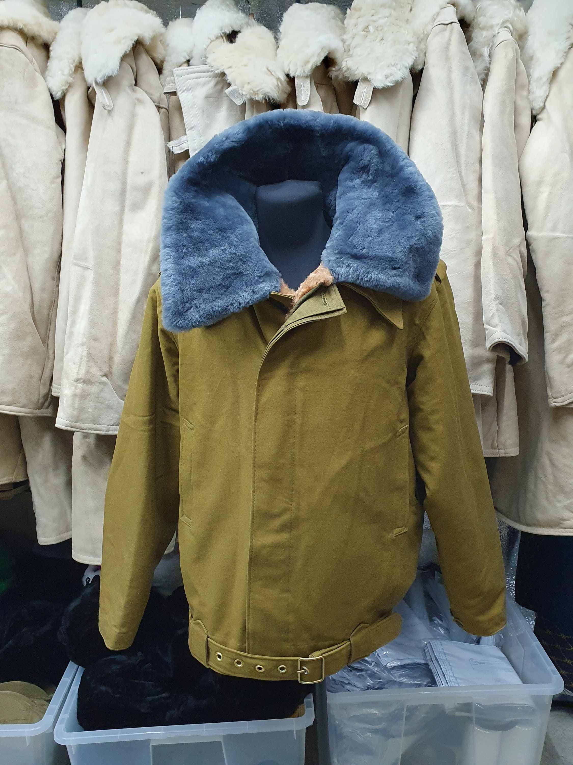 Military Jacket Russian Army Tank man overcoat Fur Winter Etsy