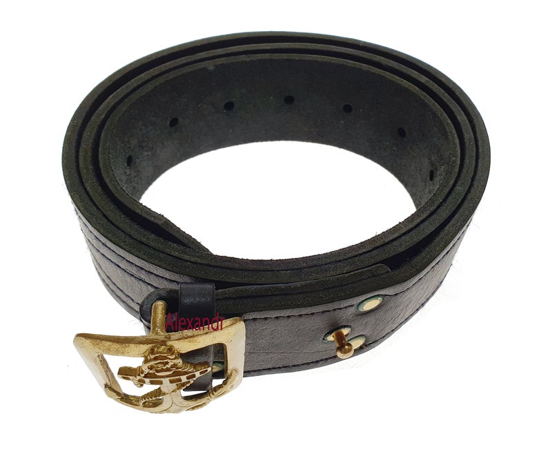 Military Army Naval Belt Anchor Officer Soviet Uniform USSR Russian Army Sailor Vintage