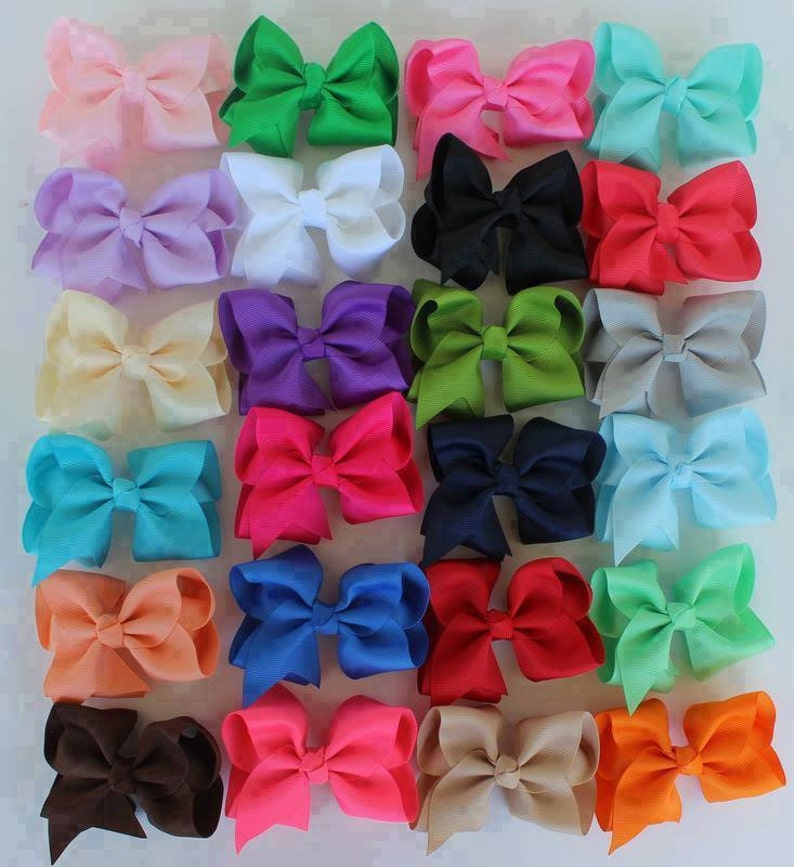 BEST SELLER 24 Hair Bows in Set Hair Bow Set Small Hair Etsy