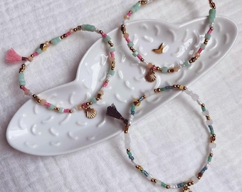 Elastic bracelet for little girls • Shell bracelet for girls • Children's jewelry • Bridesmaid jewelry