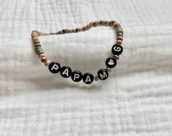 Personalized dad bracelet