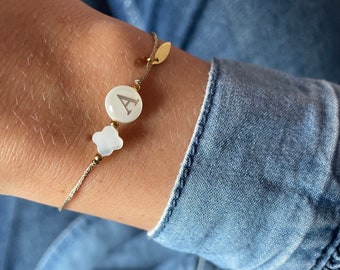 Bracelet personnalisé, bracelet lettre, bracelet initiale, bijou personnalisé, bijou lettre, cadeau naissance, cadeau maman, cadeau d'amitié