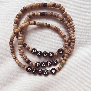 Dad bracelet, dad announcement gift, dad jewelry, dad's day gift, letter bracelet, letter jewelry, dad birth gift