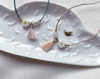 Collier FLOWER • collier petite fille • collier fillette • collier enfant • collier fleur rose • cadeau fille • cadeau petite fille