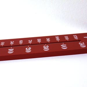 Vintage 1970s Large Red Plastic Habitat Thermometer image 4