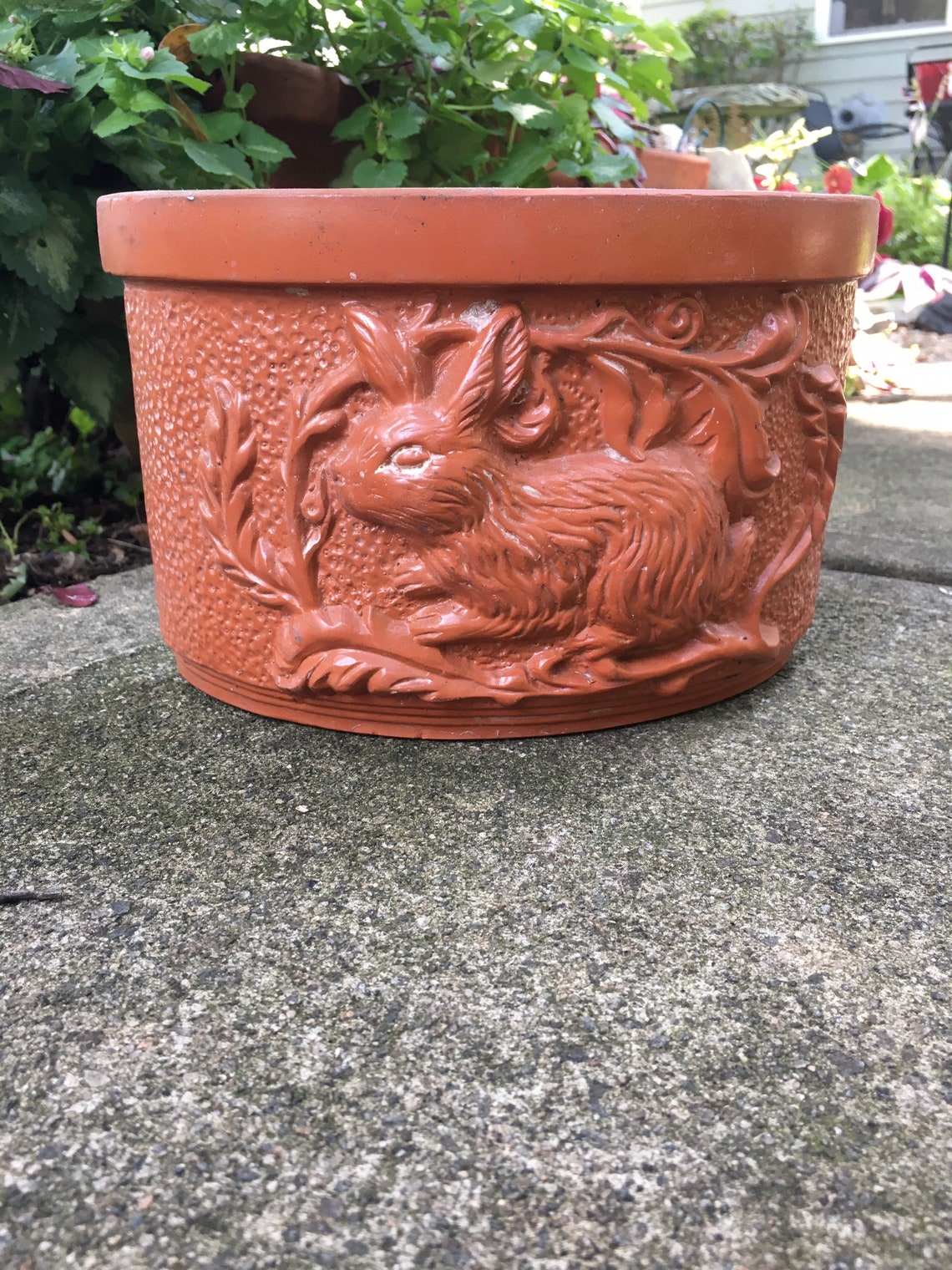 Vintage Terra Cotta Rabbit Wall Planter Wall Pocket Etsy