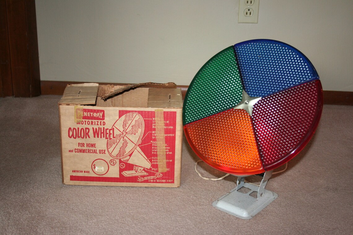 Vintage Motorized Color Wheel Christmas Tree Light Etsy