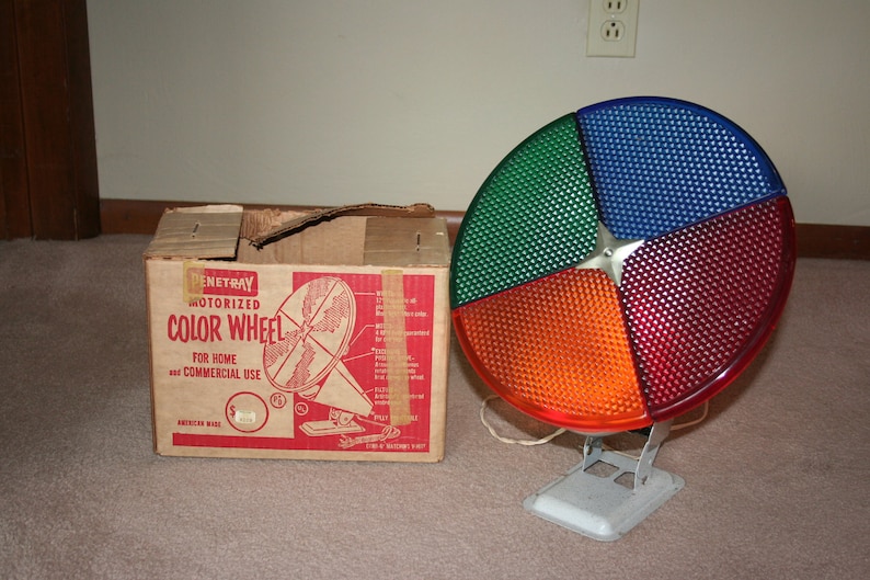 Vintage Motorized Color Wheel Christmas Tree Light Etsy