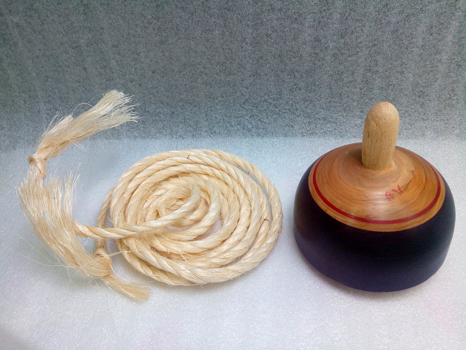 Vintage Japanese Spinning Top Koma Wooden Toy with String Etsy