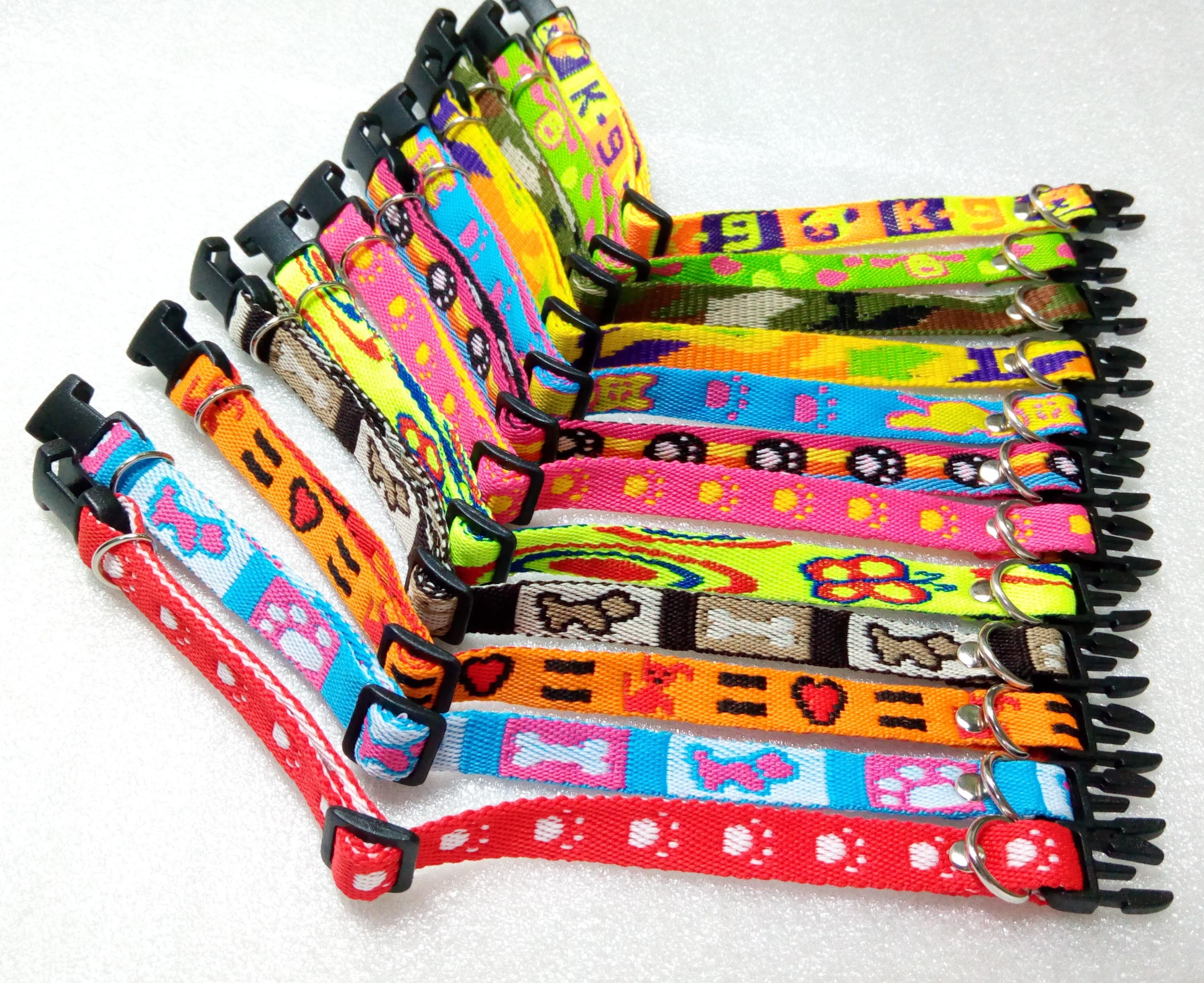 Lot of 12 Mixed Pattern Soft Nylon Webbing 3/8 ID Etsy