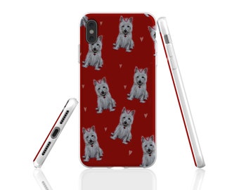 Westie phone case, dog phone case, westie gift, pet portrait, dog portrait, westie mom gift, art phone case, dog lover gift, westie lover