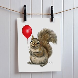 Printable Squirrel Art, Squirrel Wall Art, Squirrel Nursery Print ...