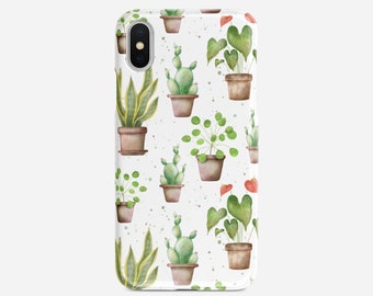 Plant lover phone case, plants mobile case, plants iphone 16 case, household plant iphone cover, botanical phone case, gift for plant lovers