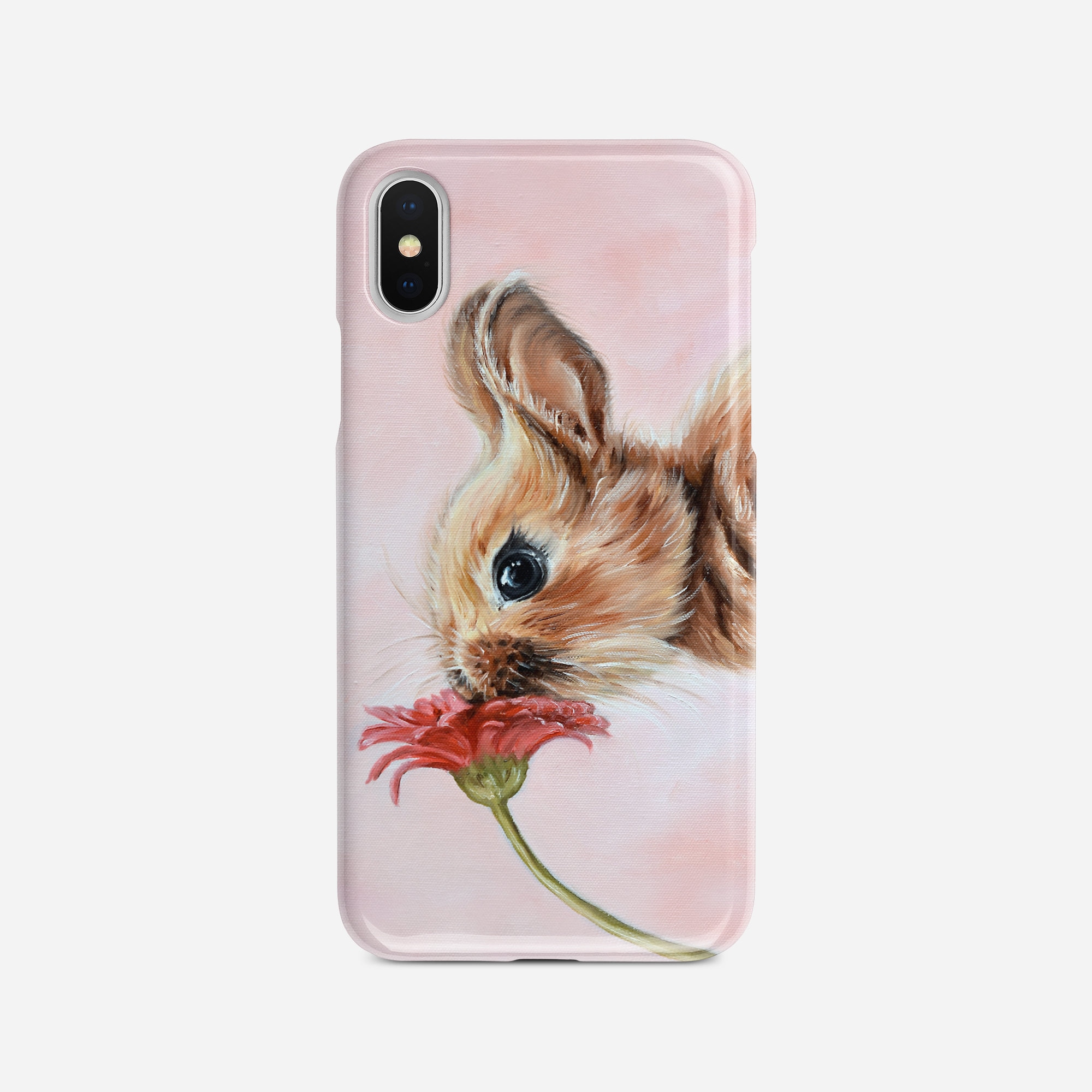 Bunny phone case pink phone case animal phone case art Etsy.de