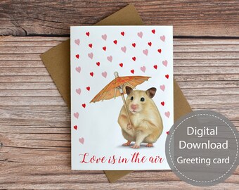 Carte De Voeux Mignonne De Hamster Syrien | Carte De Voeux Vierge De