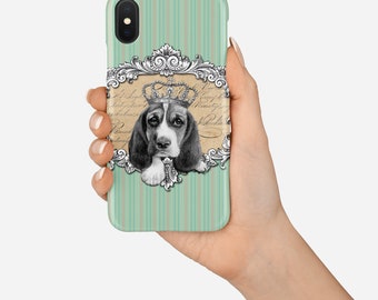 Basset phone case, dog phone case, samsung galaxy case, pet phone case, pixel phone case, basset hound gift, dog lover gift, basset gift
