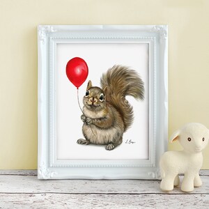 Printable Squirrel Art, Squirrel Wall Art, Squirrel Nursery Print ...