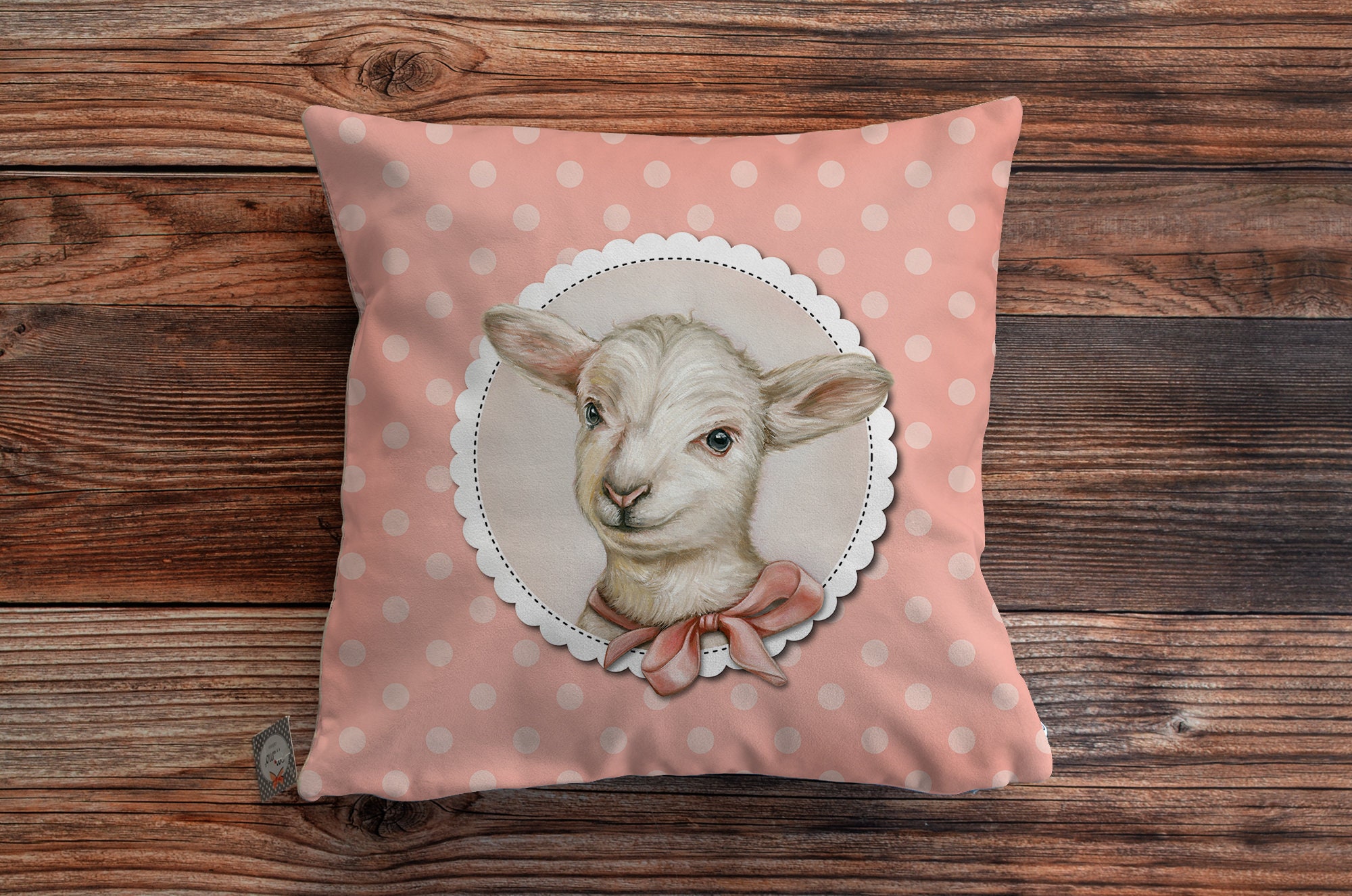 Lamb Cushion Cover Sheep Pillow Nursery Decor Kids Room Etsy