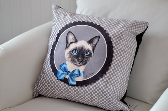 siamese cat pillow