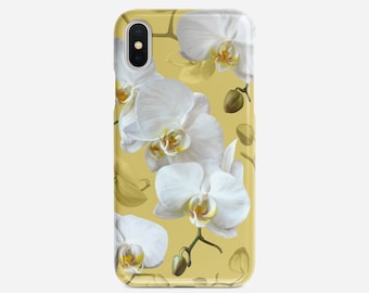 Orchids phone case, floral iphone case, flowers phone case, botanical phone case, flowers samsung case, floral tough phone case