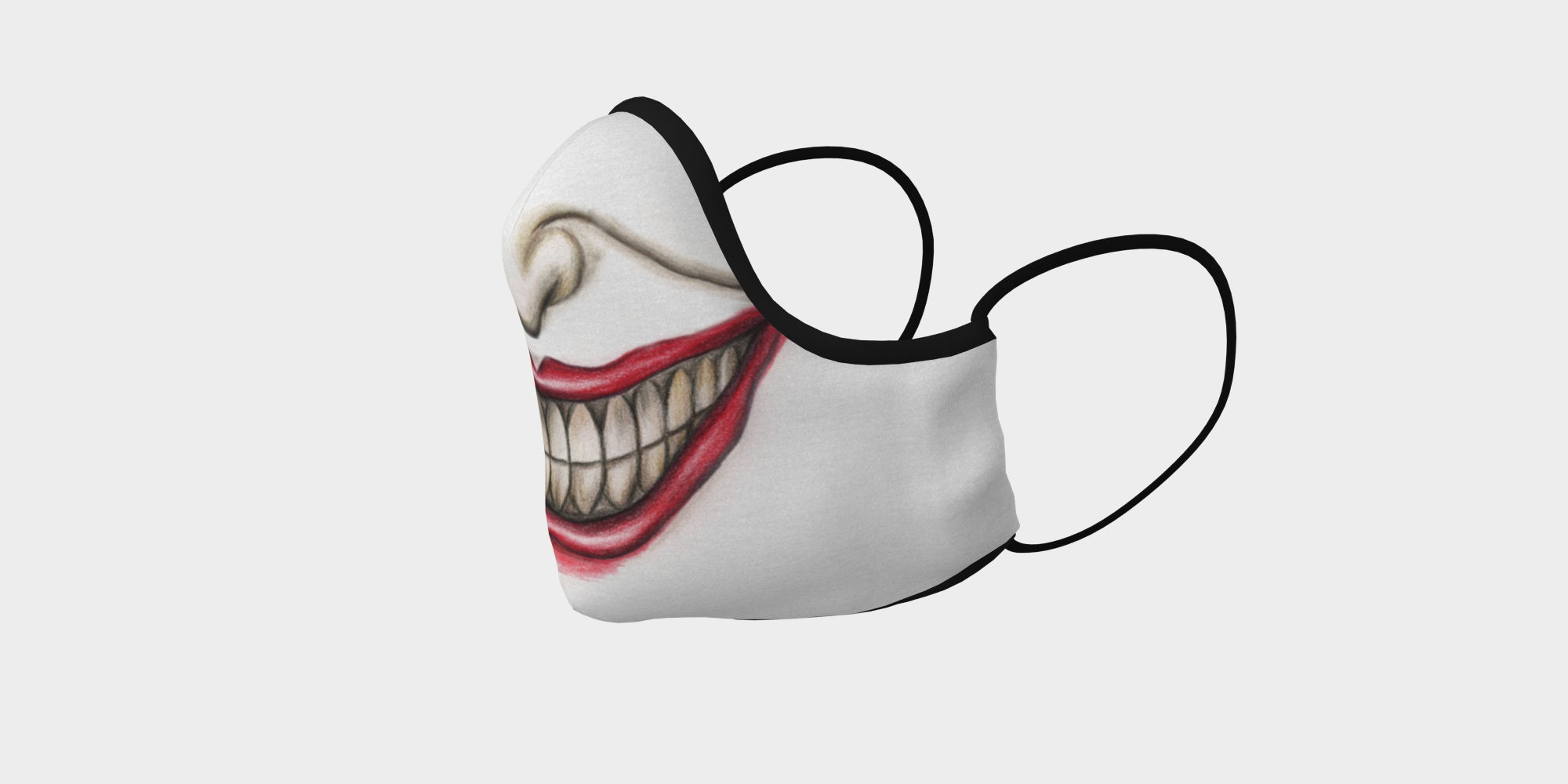Joker smile face mask with filter pocket joker face mask Etsy