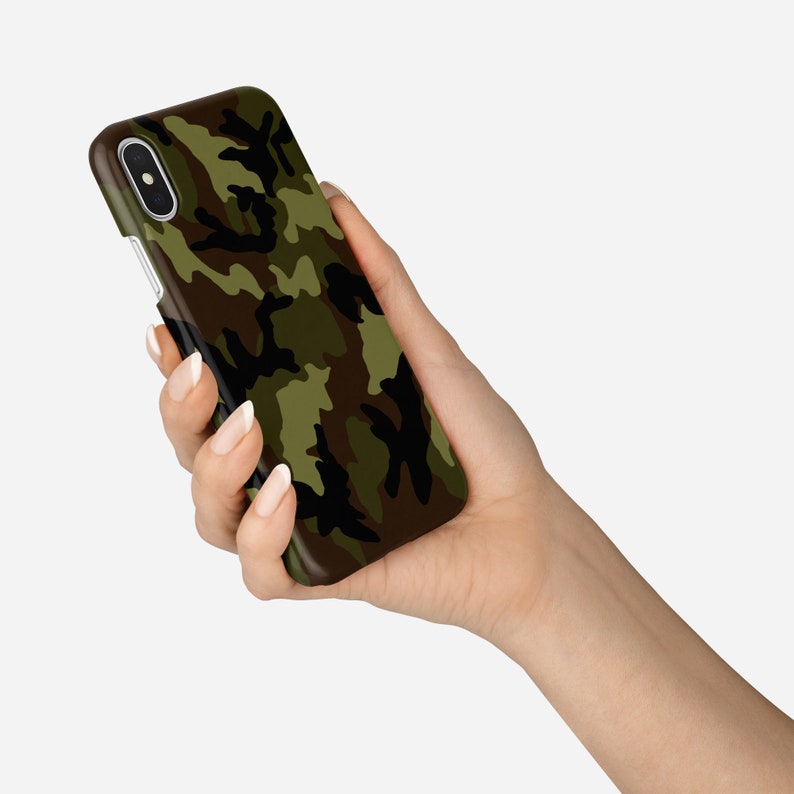 Green camo phone case, camouflage iPhone case, camo print mobile case, camo samsung case, camo google phone case, camo pixel case, art phone Bild 3