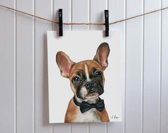Printable french bulldog, bulldog art print, bulldog printable art, dog print, frenchie mom gift, digital download wall art, dog wall decor