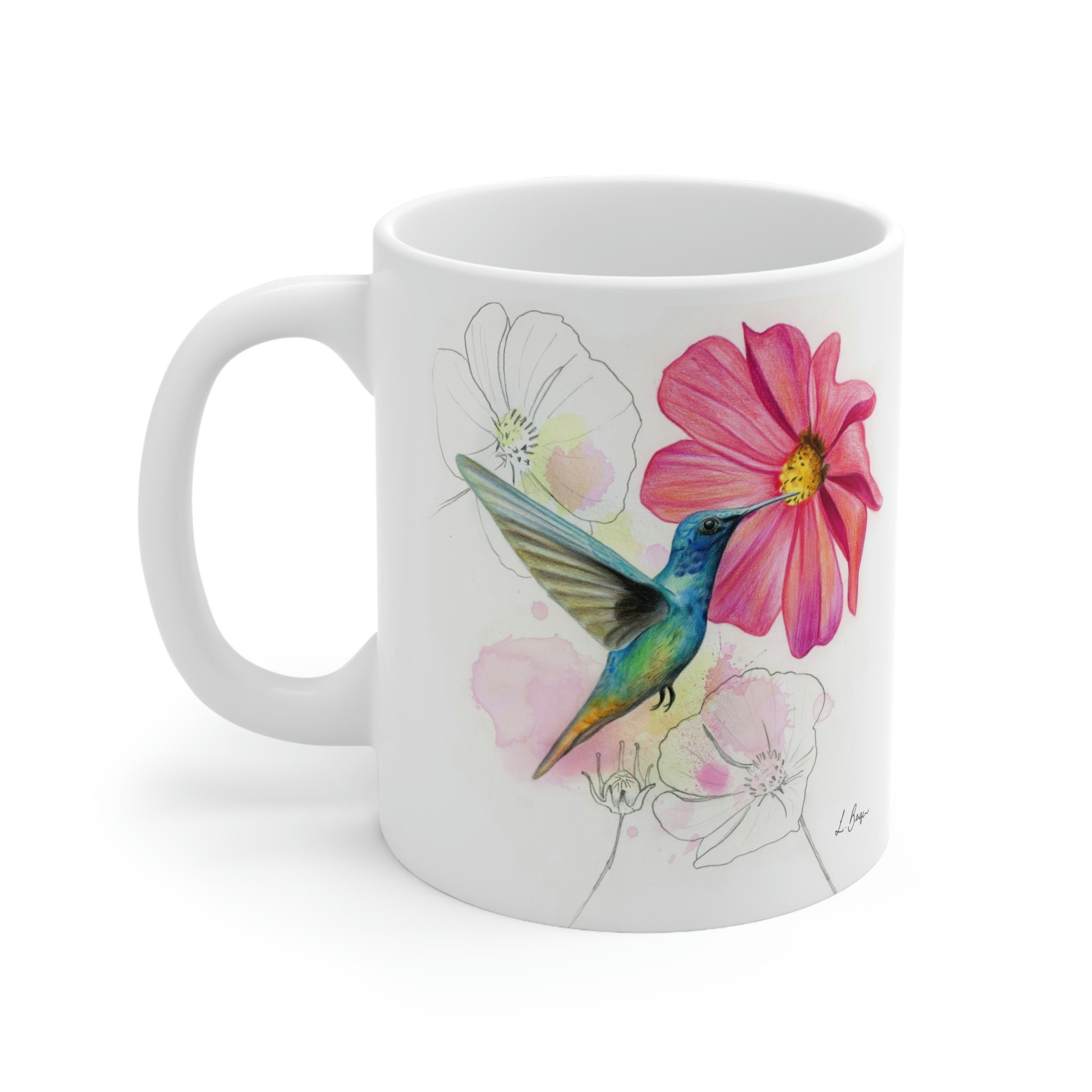 Taza Mug infusiones porcelana colibrí, Musicalia, Tu tienda de regalos en  Azuqueca