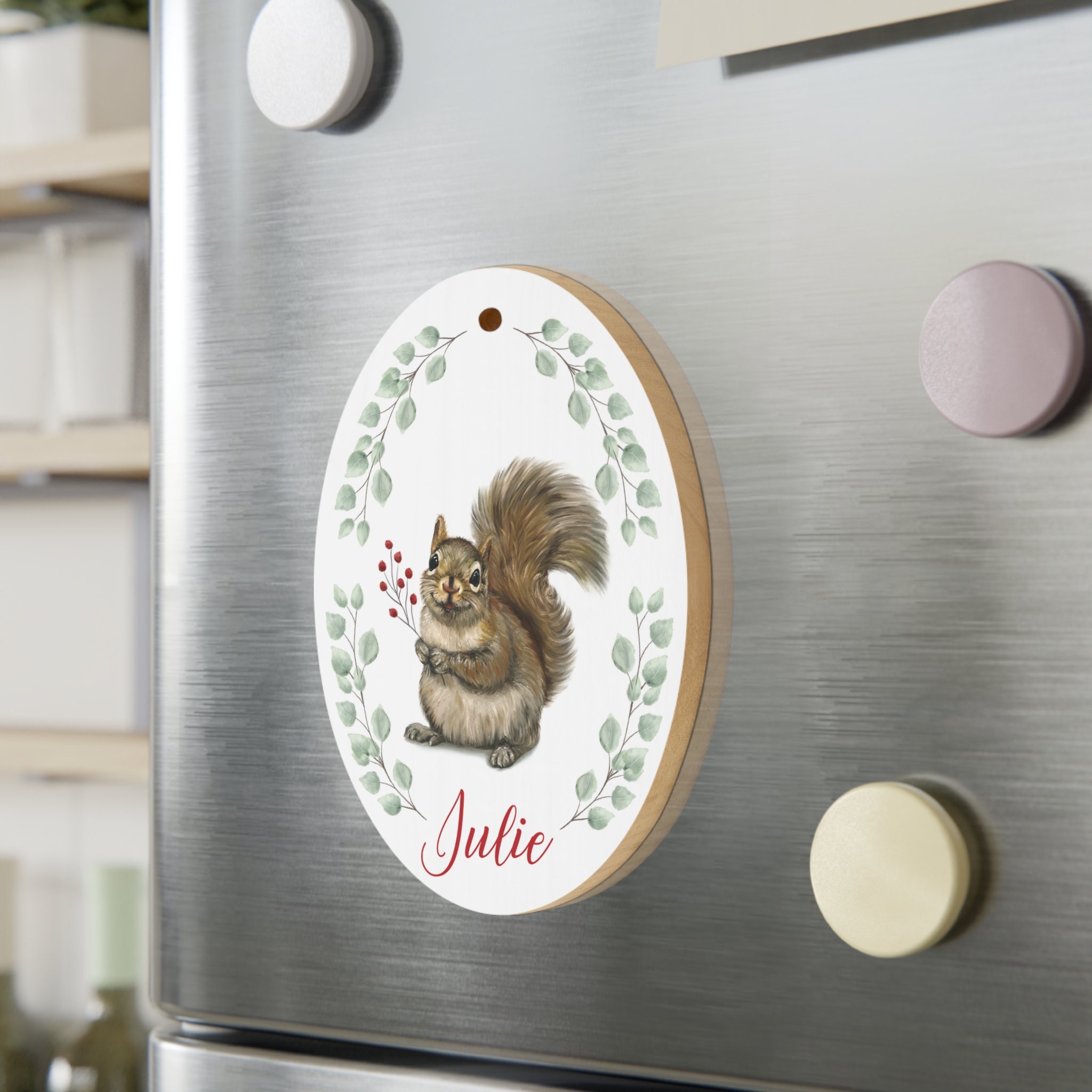 Discover Custom squirrel Christmas ornament, personalized squirrel ornament
