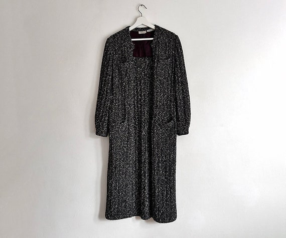 Vintage Valentino Black ニットロングケープマント