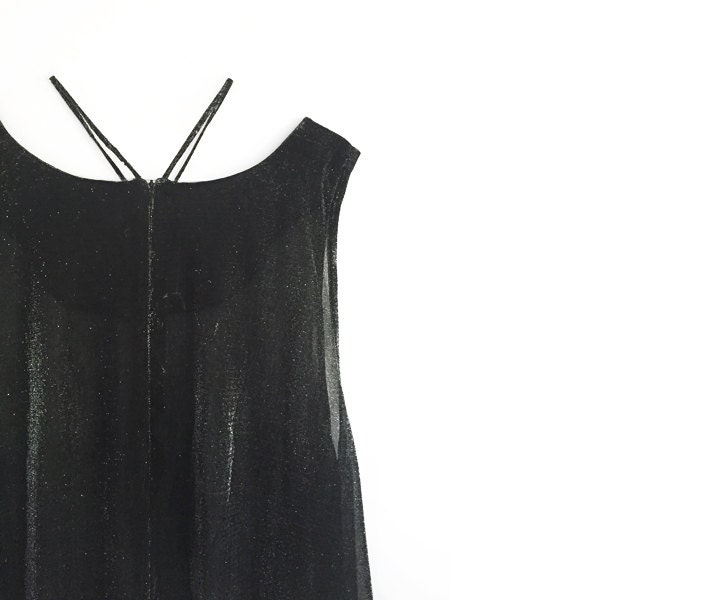 Vintage 60s shimmery black mini dress O/S S M L | Etsy