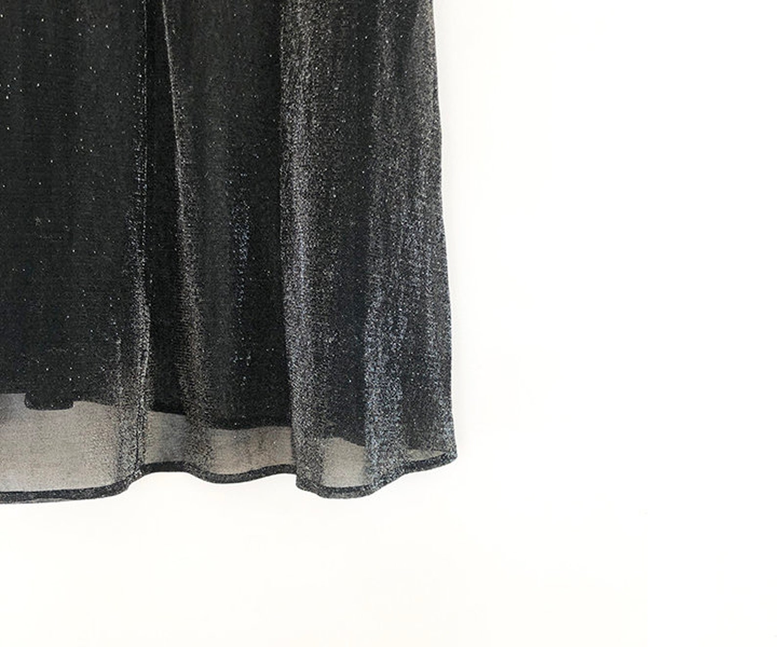 Vintage 60s Shimmery Black Mini Dress O/S S M L - Etsy