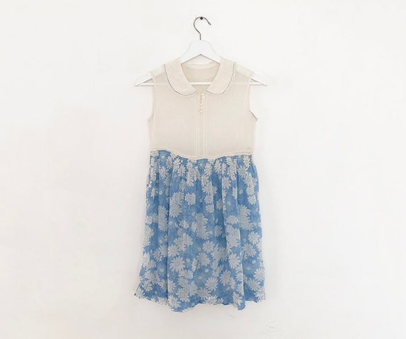 breezy 1920s cotton daisy print dress XS - image 2