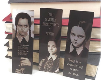 Wednesday Addams Metal Bookmark, Addams Family bookmark