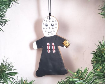 Pinhead Gingerdead, Hellraiser polymer clay gingerbread ornaments