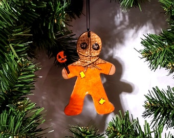 Sam from Trick r Treat Gingerdead, polymer clay gingerbread ornaments